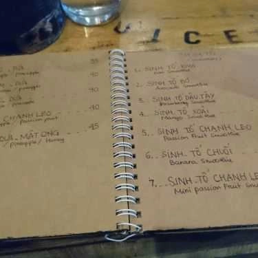 Thực đơn- Cafe Vita Juice Bar - Thái Phiên