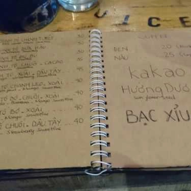 Thực đơn- Cafe Vita Juice Bar - Thái Phiên