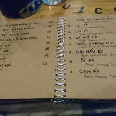 Thực đơn- Cafe Vita Juice Bar - Thái Phiên