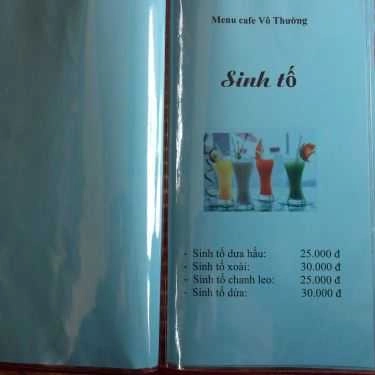 Thực đơn- Vô Thường Cafe - Cafe Bus