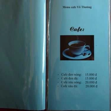 Thực đơn- Vô Thường Cafe - Cafe Bus