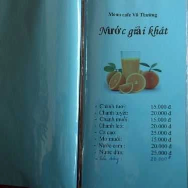 Thực đơn- Vô Thường Cafe - Cafe Bus