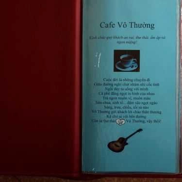 Thực đơn- Vô Thường Cafe - Cafe Bus