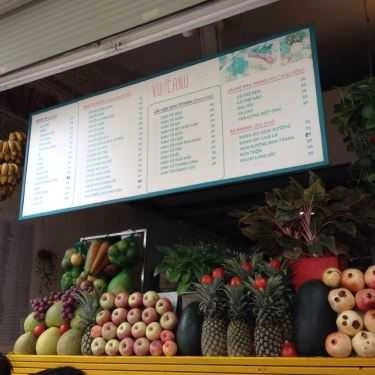 Thực đơn- Cafe Vu Canu - Sinh Tố & Nước Ép - Quang Trung