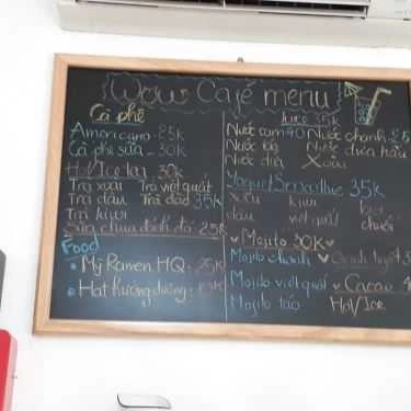 Thực đơn- Wow Cafe