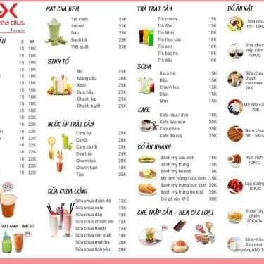 Thực đơn- Ăn vặt Trà Sữa X-Tea Plus