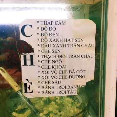 Thực đơn- Ăn vặt Xôi Chè Hòa Vân