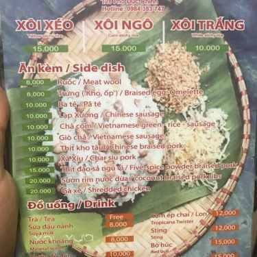 Thực đơn- Ăn vặt Xôi Xưa - Xôi Phú Thượng