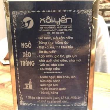 Thực đơn- Ăn vặt Xôi Yến - Trần Hưng Đạo