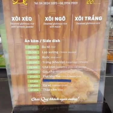 Thực đơn- Ăn vặt Xôi Yến Anh - Đào Tấn