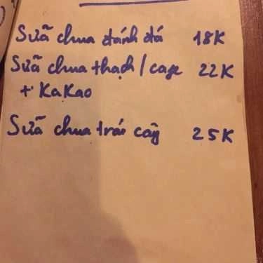 Thực đơn- Xóm Cà Phê