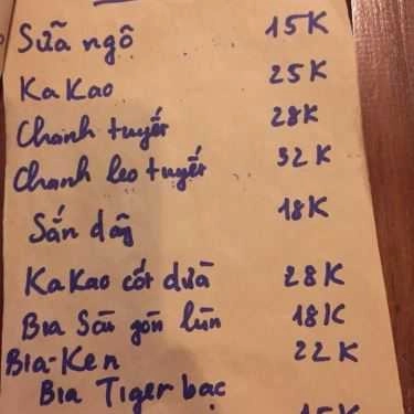 Thực đơn- Xóm Cà Phê