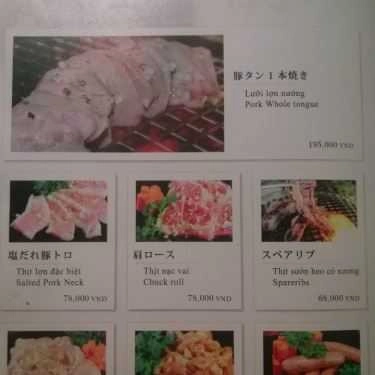 Thực đơn- Nhà Hàng Yakiniku Sakura - Cầu Giấy