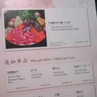 Thực đơn- Nhà Hàng Yakiniku Sakura - Cầu Giấy