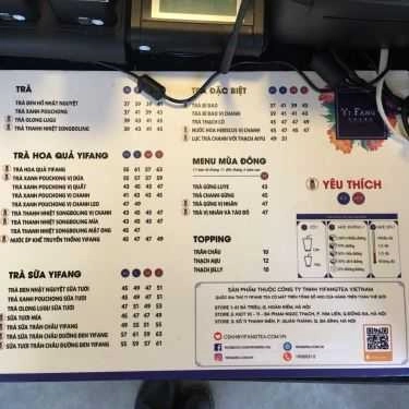 Thực đơn- Cafe YiFang - Taiwan Fruit Tea - Phạm Ngọc Thạch