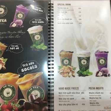 Thực đơn- Cafe Trà Sữa Yo Tea - Vincom Center Phạm Ngọc Thạch