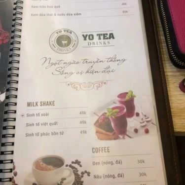 Thực đơn- Cafe Trà Sữa Yo Tea - Vincom Center Phạm Ngọc Thạch