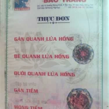 Thực đơn- Bê Thui Bảo Trang