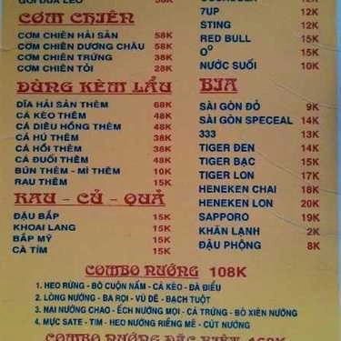 Thực đơn- Cánh Đồng Quán - Khu Phố 3