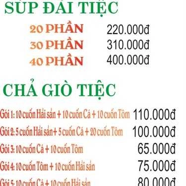 Thực đơn- Chả Giò 3 Vị - Nem Cua Bể Hải Phòng