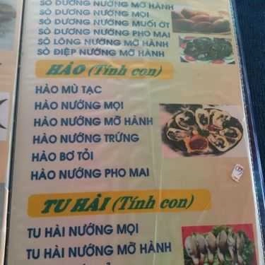 Thực đơn- Quán Hồng Phát - Hải Sản Tươi Sống