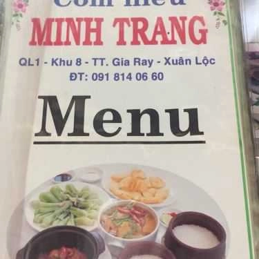 Thực đơn- Quán Ăn Cơm Niêu Minh Trang - Quốc Lộ 1A