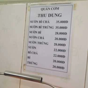 Thực đơn- Cơm Tấm Thu Dung