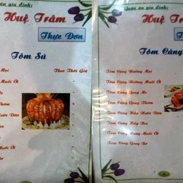 Thực đơn- Huệ Trâm - Quán Hải Sản Gia Đình