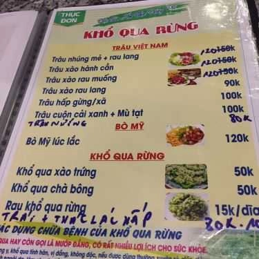 Thực đơn- Khổ Qua Rừng - Đặc Sản Ẩm Thực Đồng Nai