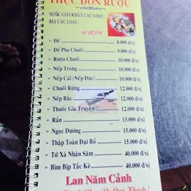 Thực đơn- Lẩu Bò Lan Năm Cảnh