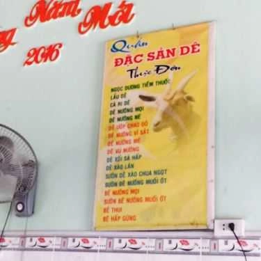 Thực đơn- Năm Phát - Đặc Sản Dê