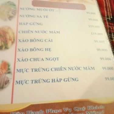 Thực đơn- Những Người Bạn - Quán Ăn Gia Đình