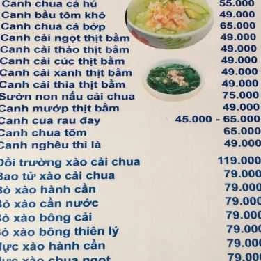 Thực đơn- Phú Gia Quán - Cơm Niêu, Hải Sản, Karaoke & Coffee