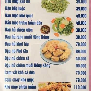 Thực đơn- Phú Gia Quán - Cơm Niêu, Hải Sản, Karaoke & Coffee