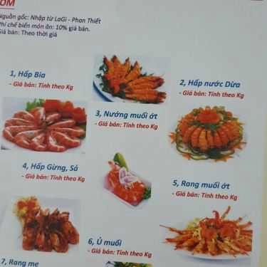 Thực đơn- Quán Ăn Boon Lagi - Hải Sản Tươi Sống