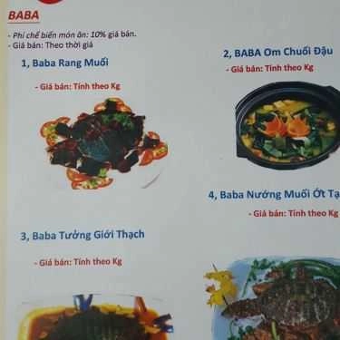 Thực đơn- Quán Ăn Boon Lagi - Hải Sản Tươi Sống