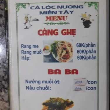 Thực đơn- Quán Cá Lóc Nướng Miền Tây