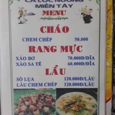 Thực đơn- Quán Cá Lóc Nướng Miền Tây