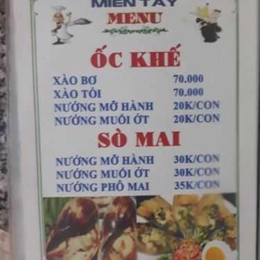 Thực đơn- Quán Cá Lóc Nướng Miền Tây