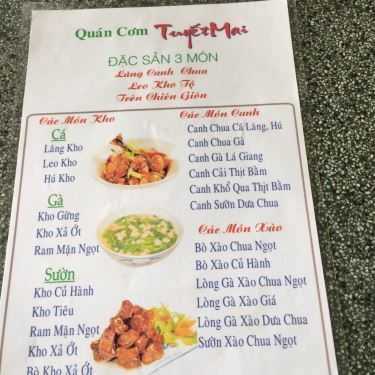 Thực đơn- Quán Ăn Quán Cơm Tuyết Mai 1