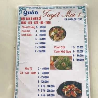 Thực đơn- Quán Ăn Quán Cơm Tuyết Mai 1