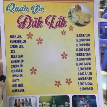 Thực đơn- Quán Gà Đăk Lắk