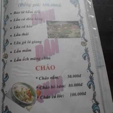 Thực đơn- Quán Bình Dân - Ẩm Thực 3 Miền