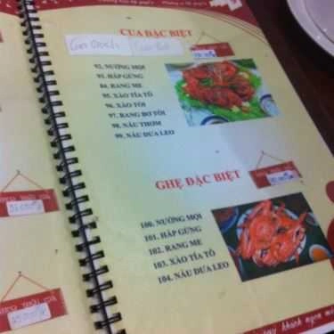 Thực đơn- Nhà Hàng Năm Lửa 6 - Tỉnh Lộ 743C