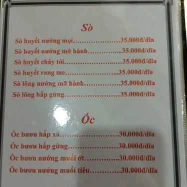 Thực đơn- Nhà Hàng Bánh Xèo Thuỷ Tiên