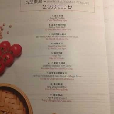 Thực đơn- Crystal Jade Kitchen - Đường 30 Tháng 4 - Nhà Hàng Quảng Đông