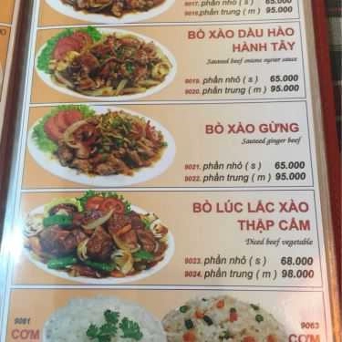 Thực đơn- Nhà Hàng Đôi Đũa Vàng - AEON Mall Bình Dương