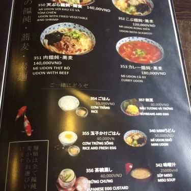 Thực đơn- Juugoya - Nhà hàng Nhật Bản