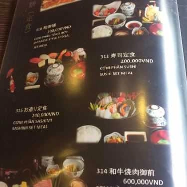 Thực đơn- Juugoya - Nhà hàng Nhật Bản