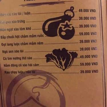 Thực đơn- Nhà Hàng Khói Lam Chiều Restaurant